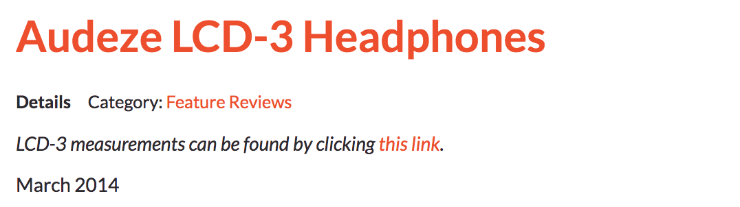 Audeze LCD-3 Review; Garrett Hongo, SoundStage!