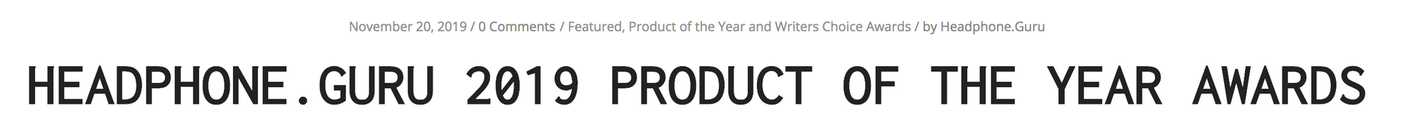 Headphone Guru gives the LCD-1 and LCD-GX their Product of the Year Awards!