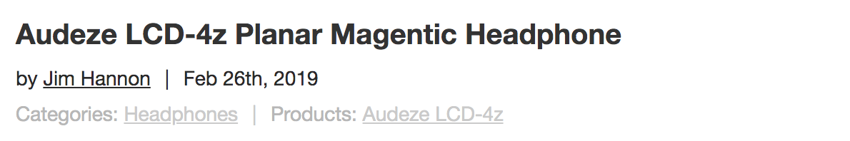 Audeze LCD-4z Review; Jim Hannon, The Absolute Sound