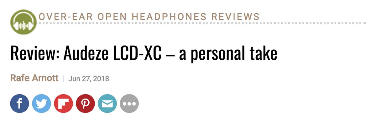 Audeze LCD-XC Review; Rafe Arnott, Inner Fidelity