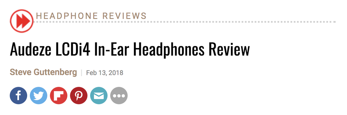 Audeze LCD-i4 Review; Steve Guttenberg, Sound & Vision