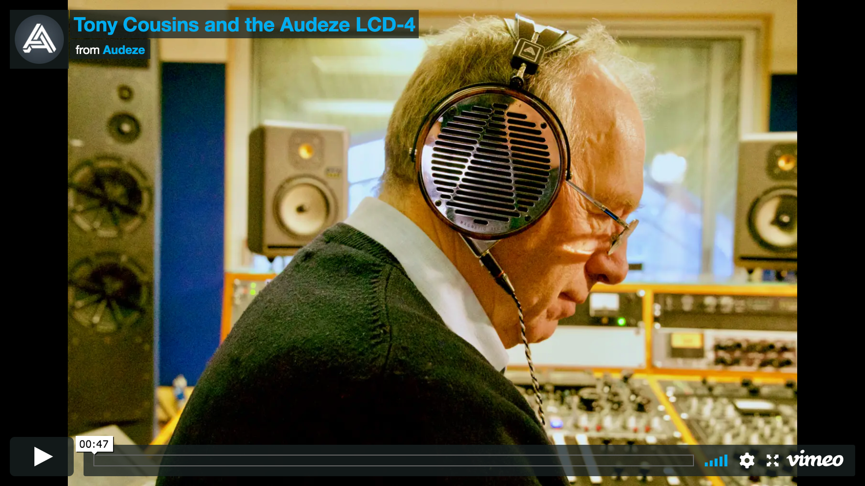 Tony Cousins prefers listening to music on the Audeze LCD-4